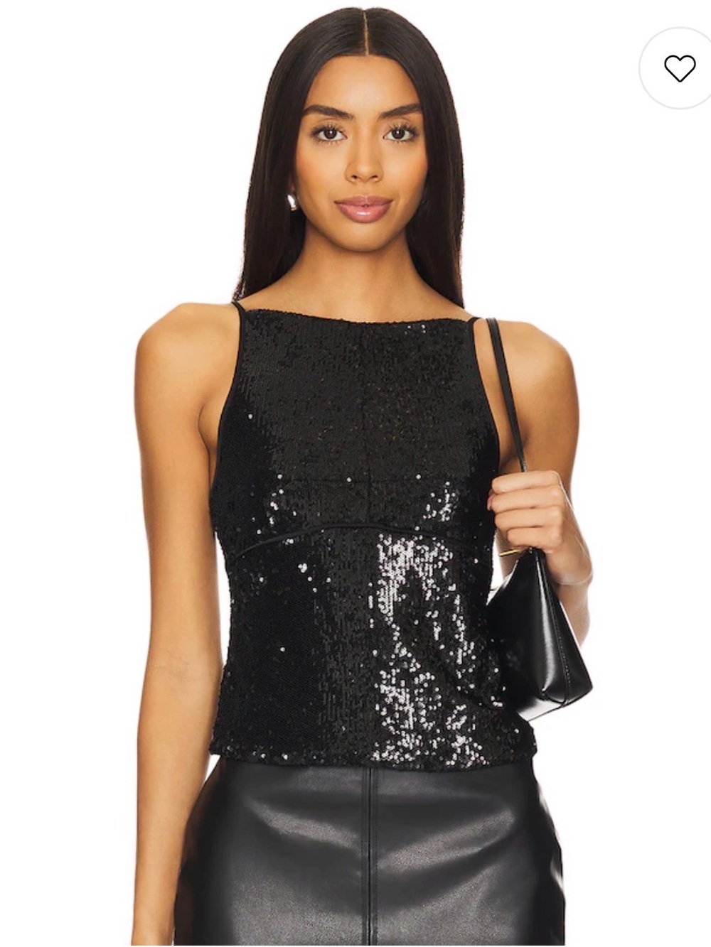 Free People black sequin NWOT top size L
